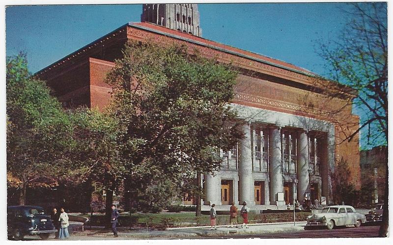 Postcard - Hill Auditorium, University of Michigan, Ann Arbor, Michigan