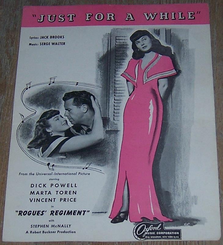 Sheet Music - Just for a While