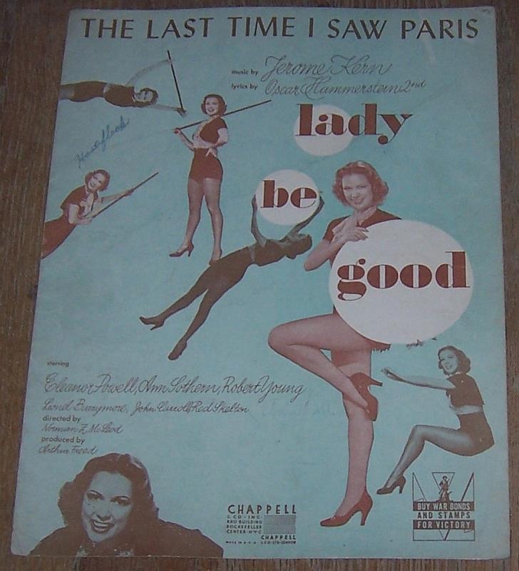 Sheet Music - Last Time I Saw Paris