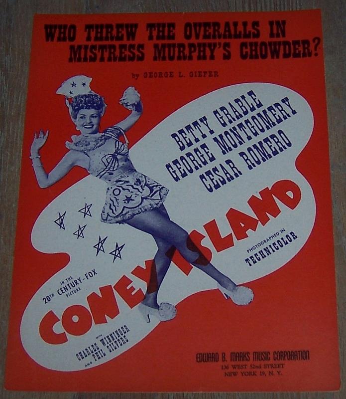 Sheet Music - Who Threw the Overalls in Mistress Murphy's Chowder