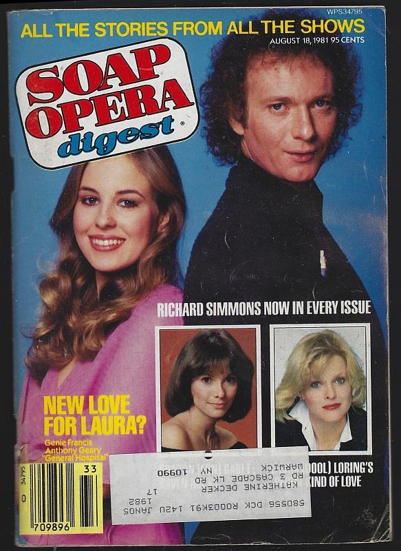 Image for SOAP OPERA DIGEST AUGUST 18, 1981