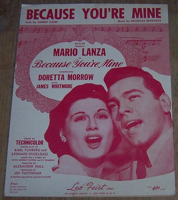 Sheet Music - Because You're Mine
