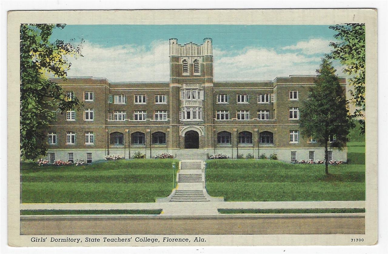 Postcard - Girls' Dormitory, State Teachers; College, Florence, Alabama