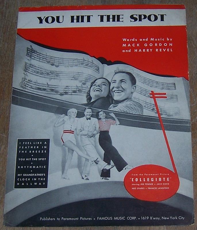 Sheet Music - You Hit the Spot