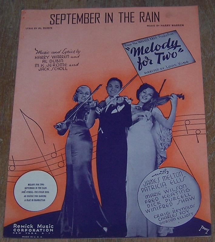 Sheet Music - September in the Rain