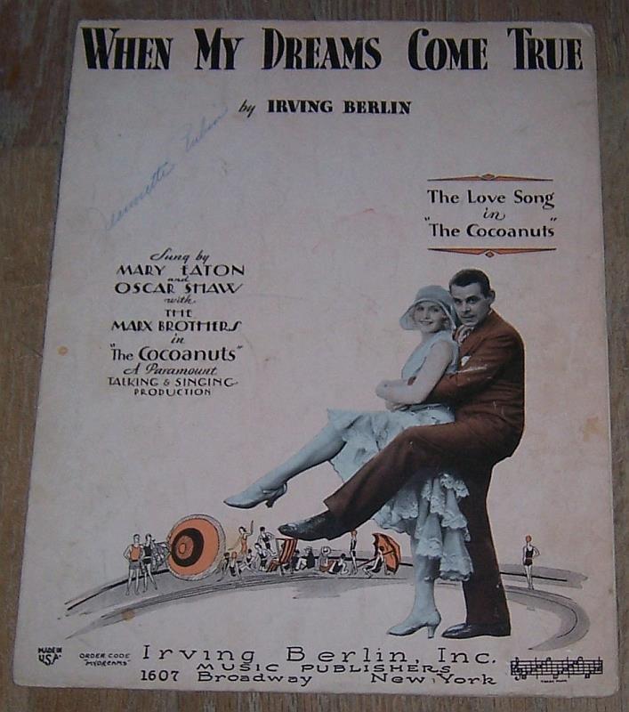 Sheet Music - When My Dreams Come True