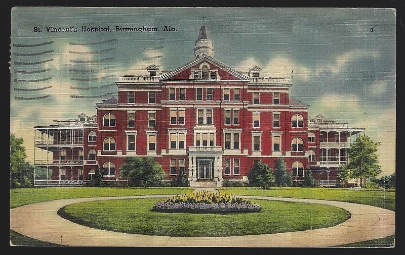 Postcard - St. Vincent's Hospital, Birmingham, Alabama