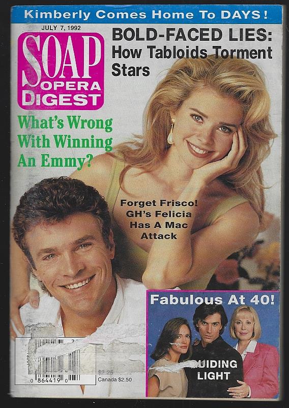 Soap Opera Digest - Soap Opera Digest July 7, 1992