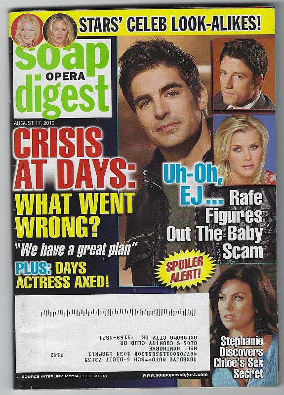 Image for SOAP OPERA DIGEST AUGUST 17, 2010