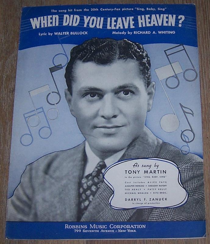 Sheet Music - When Did You Leave Heaven