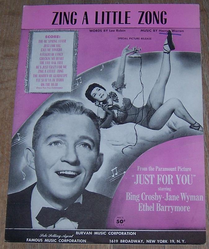 Sheet Music - Zing a Little Zong