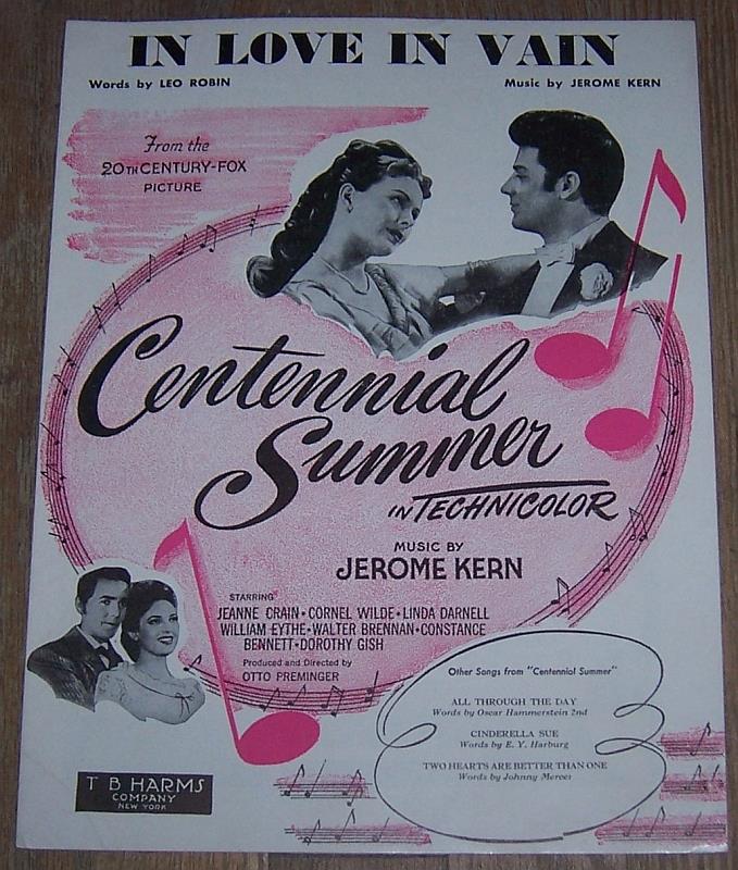 Sheet Music - In Love in Vain