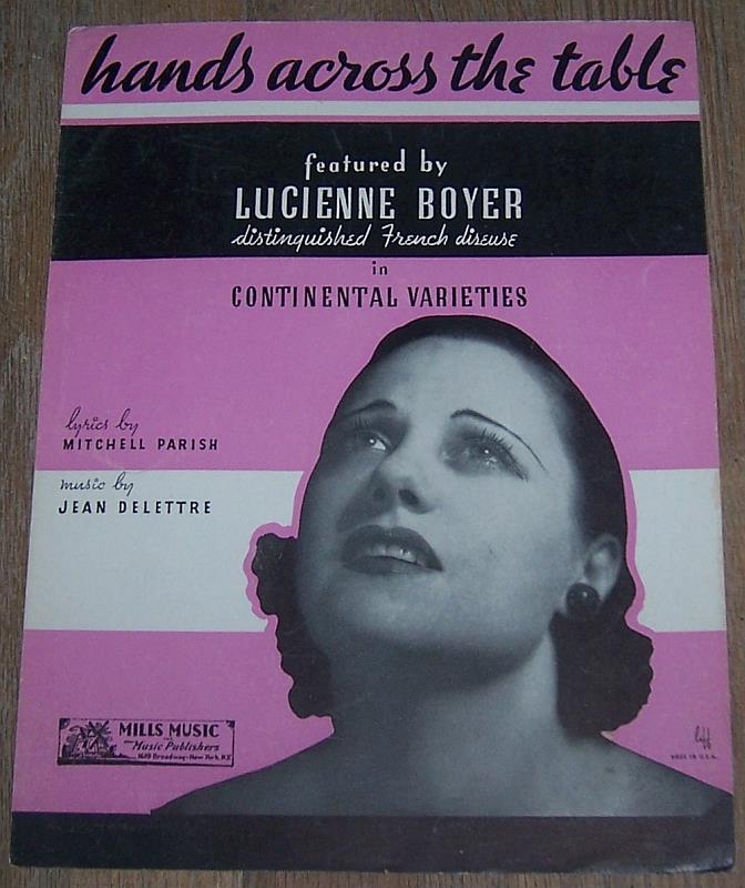 Sheet Music - Hands Across the Table