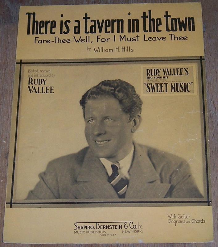 Sheet Music - There Is a Tavern in the Town Fare-Thee-Well, for I Must Leave Thee