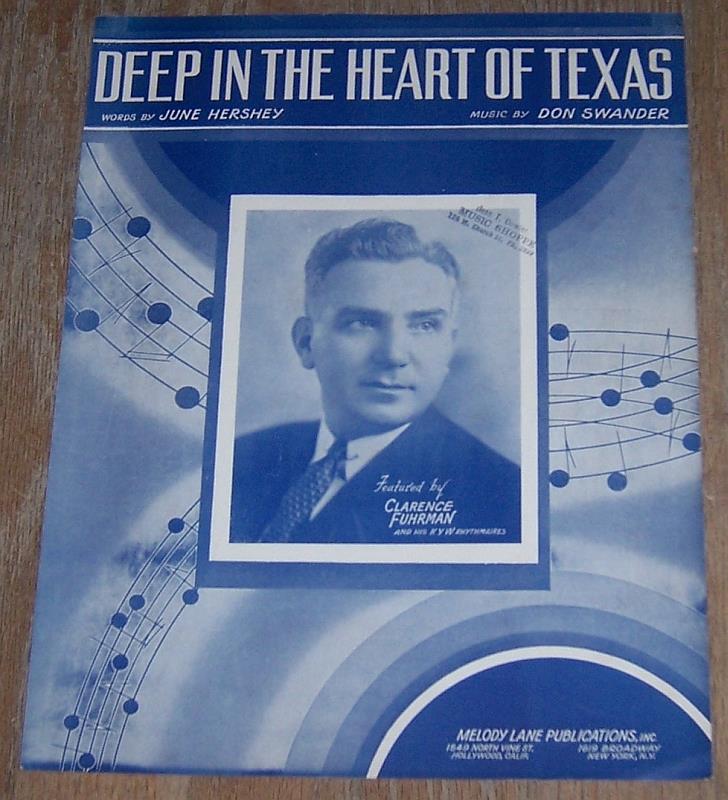 Sheet Music - Deep in the Heart of Texas