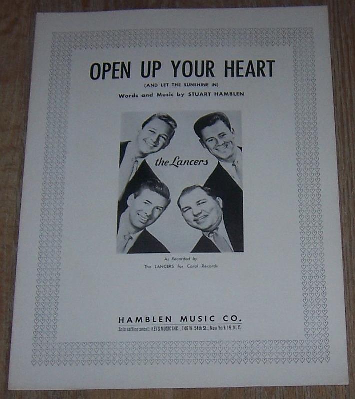 Sheet Music - Open Up Your Heart and Let the Sunshine in