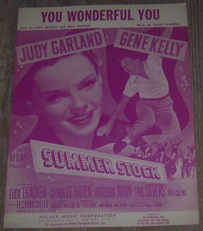 Sheet Music - You Wonderful You