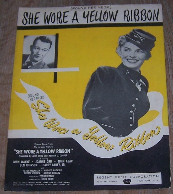 Sheet Music - She Wore a Yellow Ribbon Round Her Neck