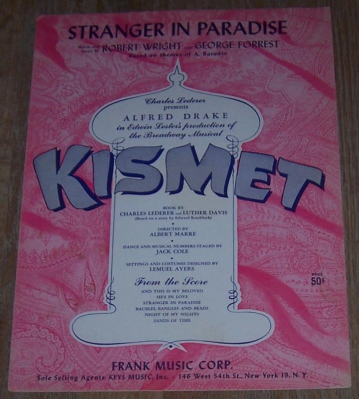 Sheet Music - Stranger in Paradise