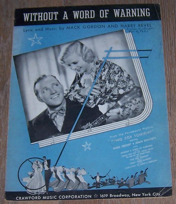 Sheet Music - Without a Word of Warning