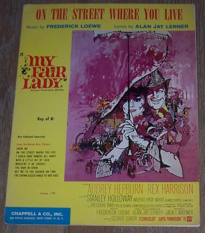 Sheet Music - On the Street Where You Live