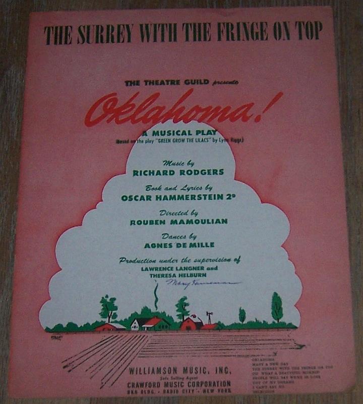 Sheet Music - Surrey with the Fringe on Top