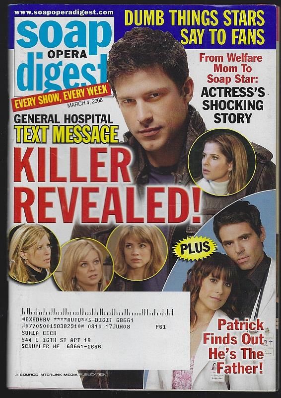 Soap Opera Digest - Soap Opera Digest March 4, 2008