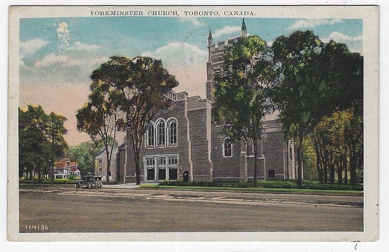 Postcard - Yorkminster Church, Toronto, Canada