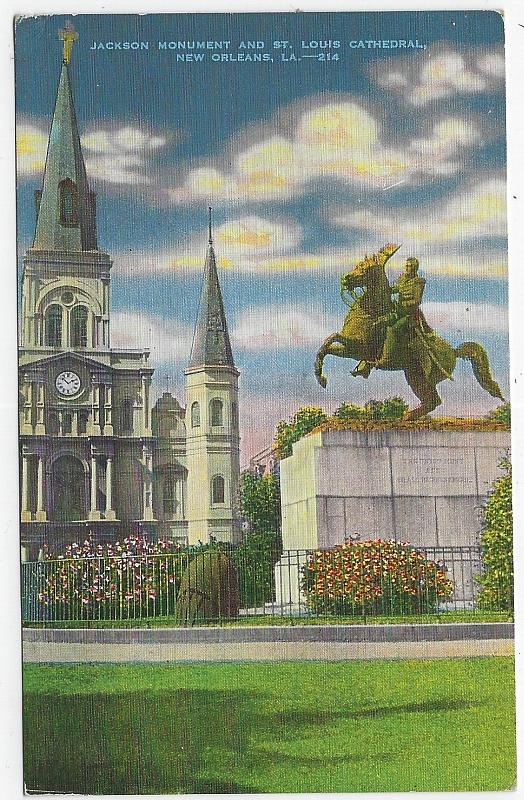 Image for JACKSON MONUMENT AND ST. LOUIS CATHEDRAL, NEW ORLEANS, LOUISIANA
