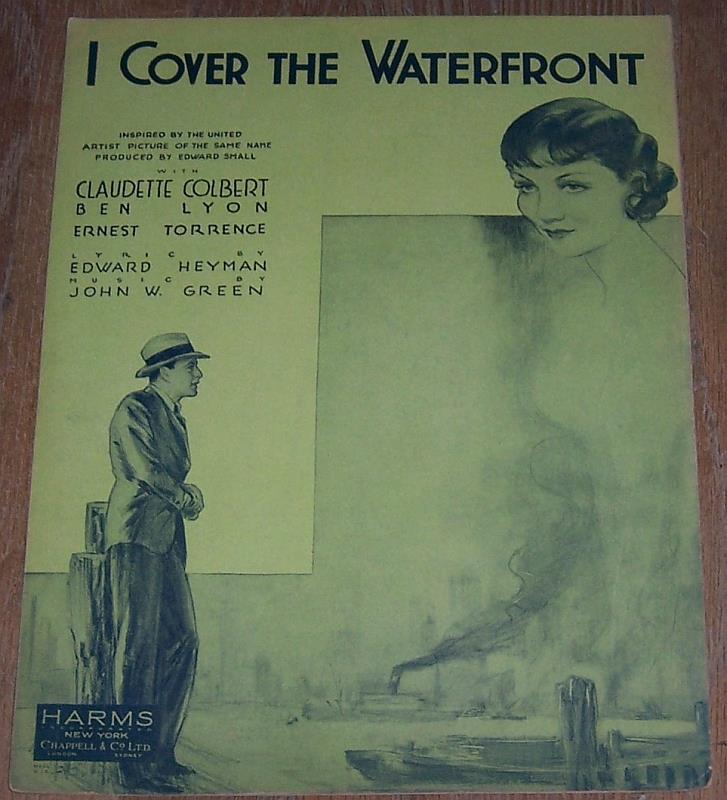 Sheet Music - I Cover the Waterfront
