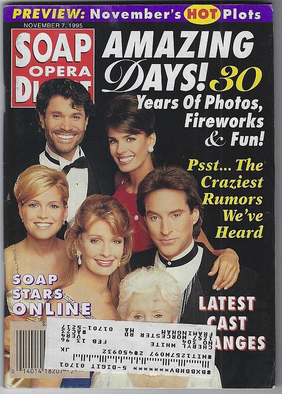 Soap Opera Digest - Soap Opera Digest November 7, 1995