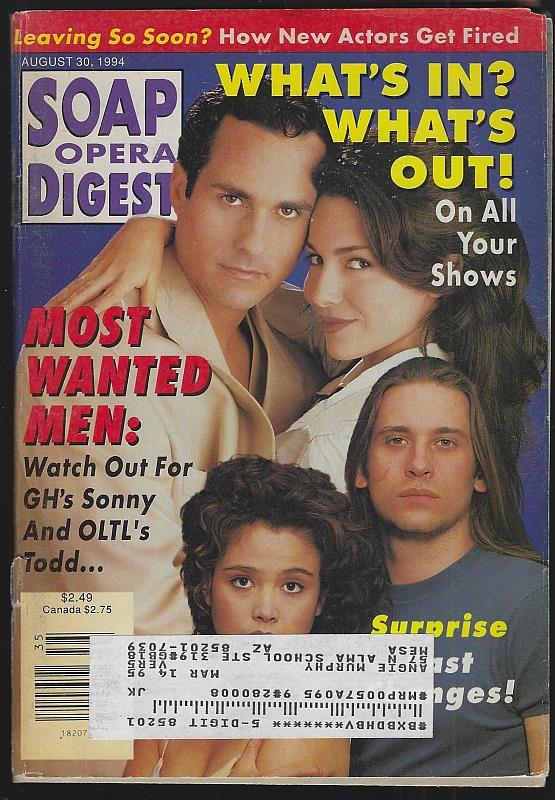 Image for SOAP OPERA DIGEST AUGUST 30, 1994