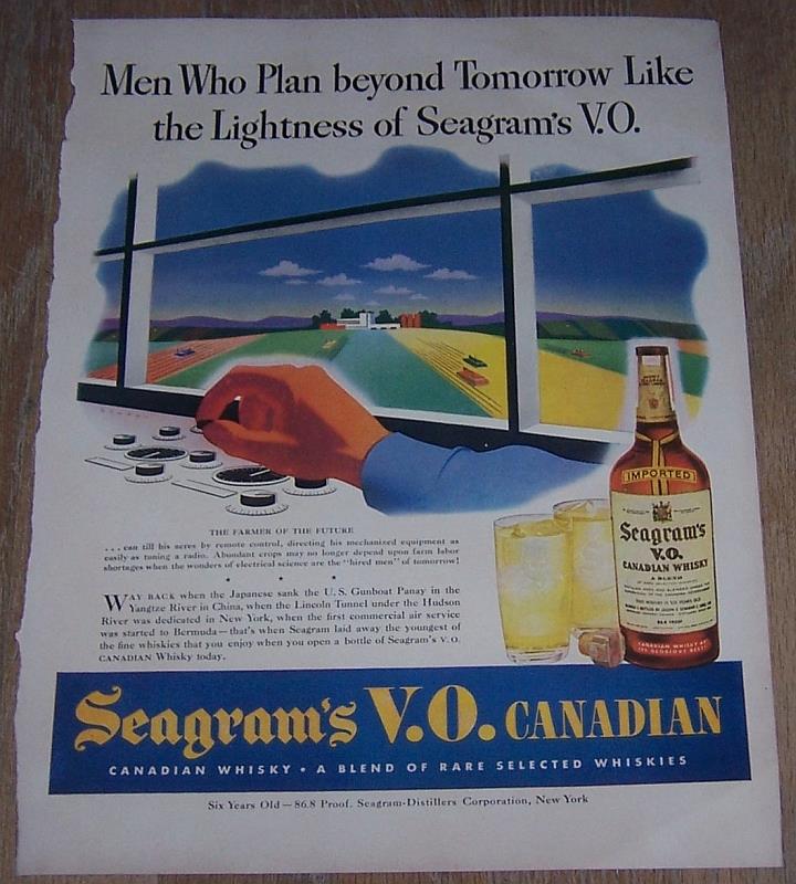 Image for 1943 SEAGRAMS V. O. CANADIAN WHISKEY LIFE MAGAZINE ADVERTISEMENT