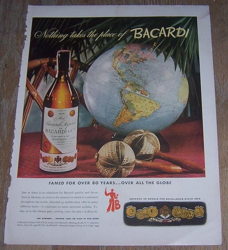 Image for 1943 BARCARDI RUM LIFE MAGAZINE COLOR ADVERTISEMENT