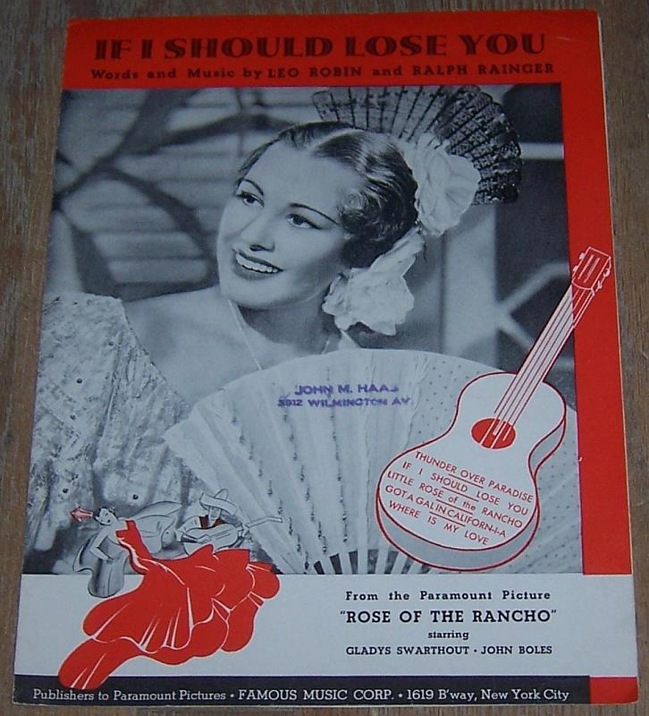 Sheet Music - If I Should Lose You