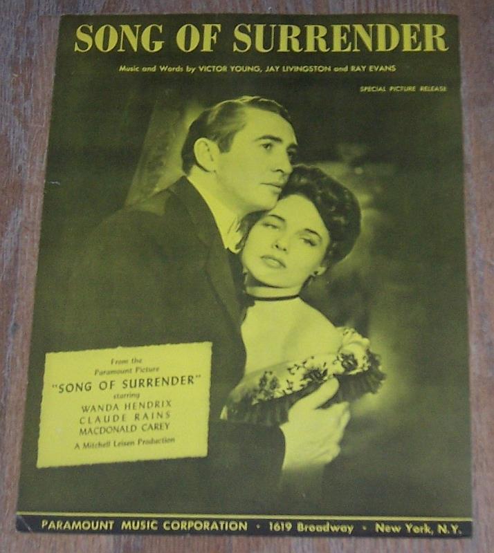 Sheet Music - Song of Surrender