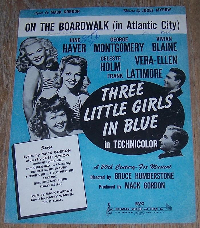 Sheet Music - On the Boardwalk in Atlantic City