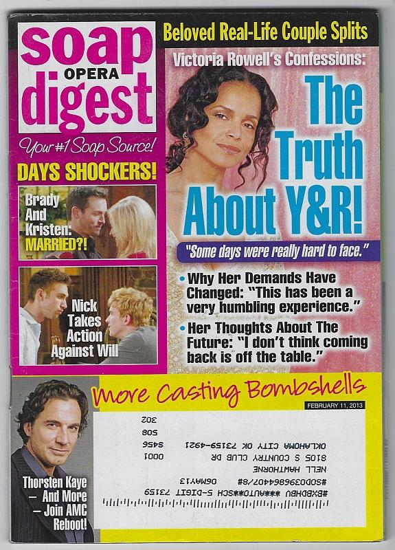 Image for SOAP OPERA DIGEST FEBRUARY 11, 2013