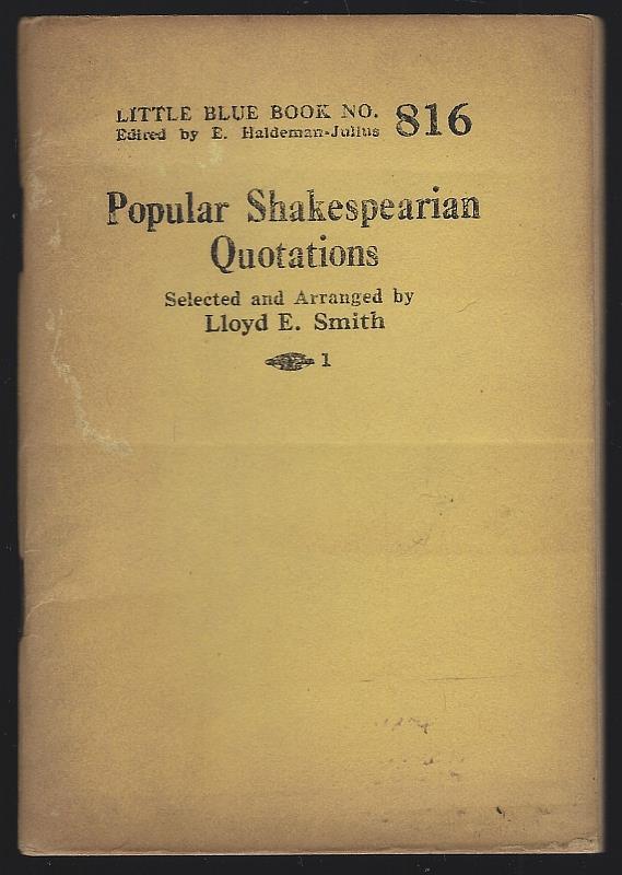 Smith, Lloyd Selected and Arranged by - Popular Shakespearian Quotations