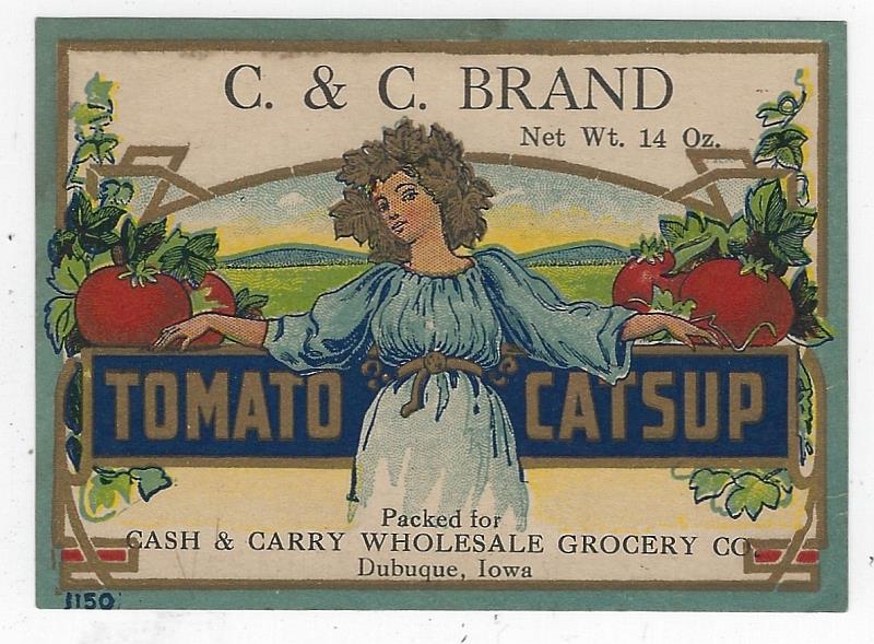 Image for C AND C BRAND TOMATO CATSUP BOTTLE LABEL