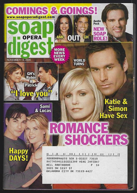 Soap Opera Digest - Soap Opera Digest November 14, 2006