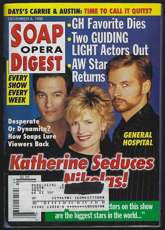 Image for SOAP OPERA DIGEST DECEMBER 8, 1998