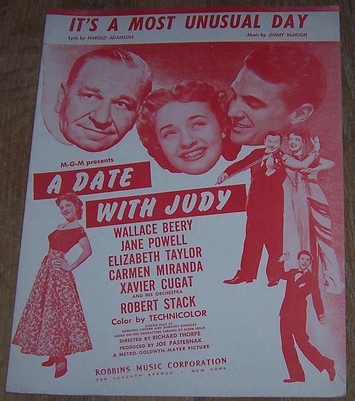 Sheet Music - It's a Most Unusual Day