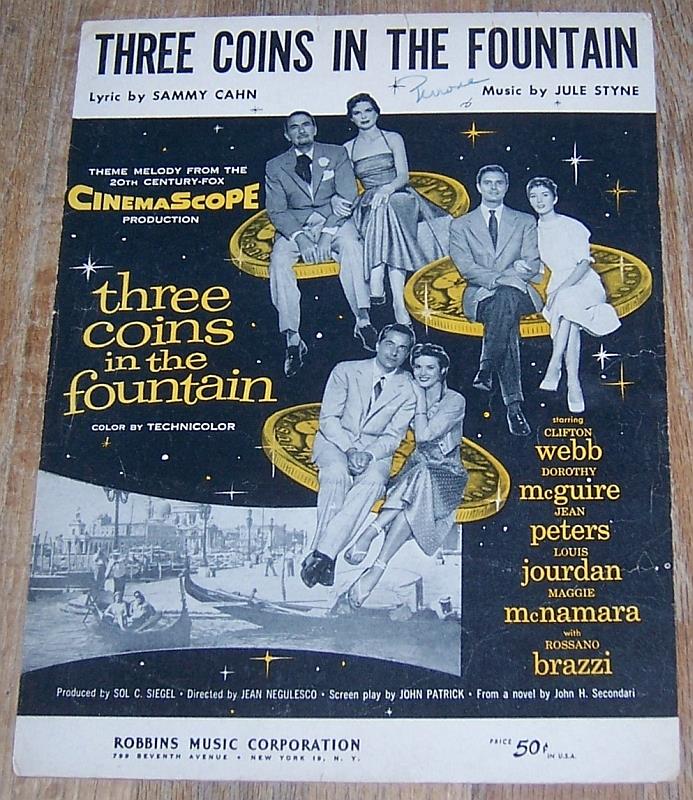 Sheet Music - Three Coins in the Fountain