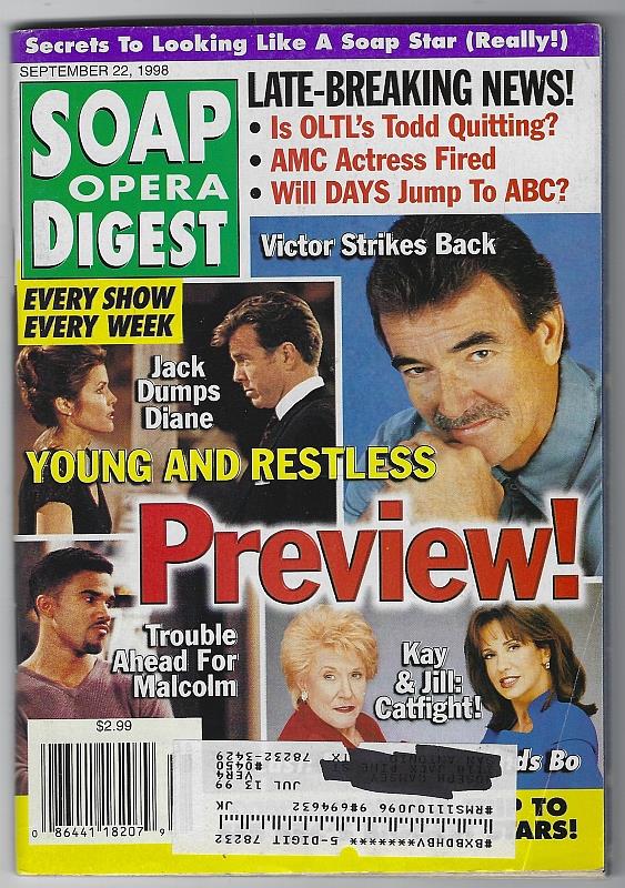 Soap Opera Digest - Soap Opera Digest September 22, 1998