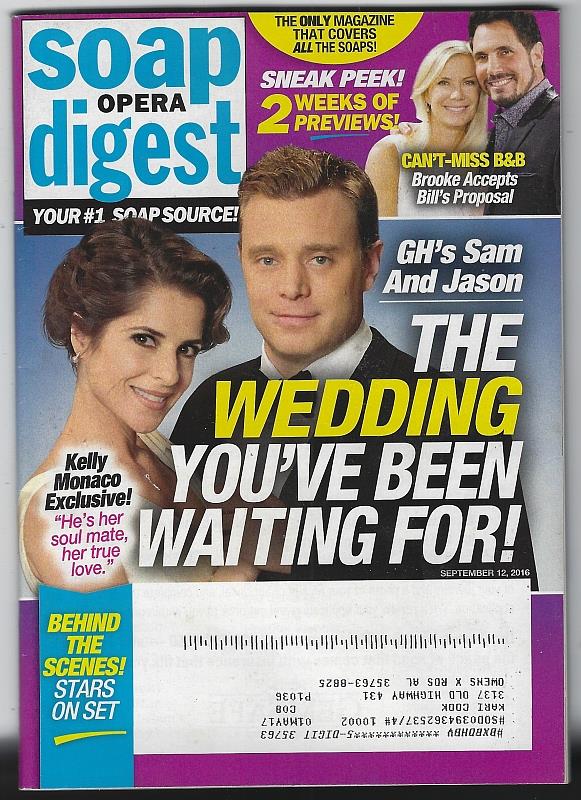 Soap Opera Digest - Soap Opera Digest September 12, 2016