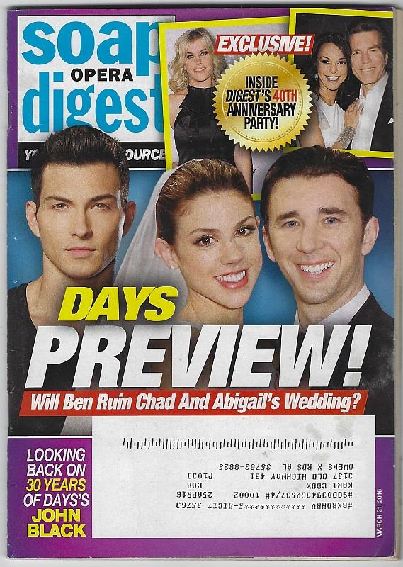 Soap Opera Digest - Soap Opera Digest March 21, 2016