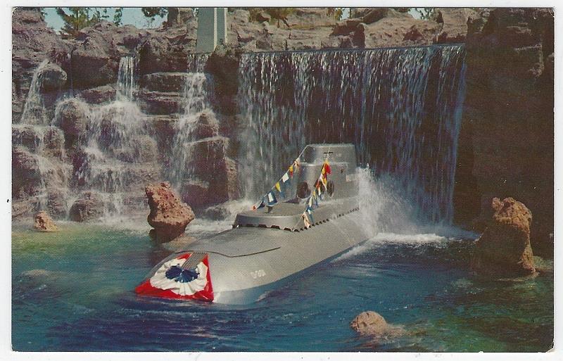 Postcard - Submarine Falls, Tomorrowland, Disneyland