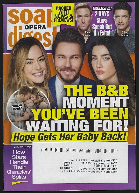 Image for SOAP OPERA DIGEST AUGUST 12, 2019