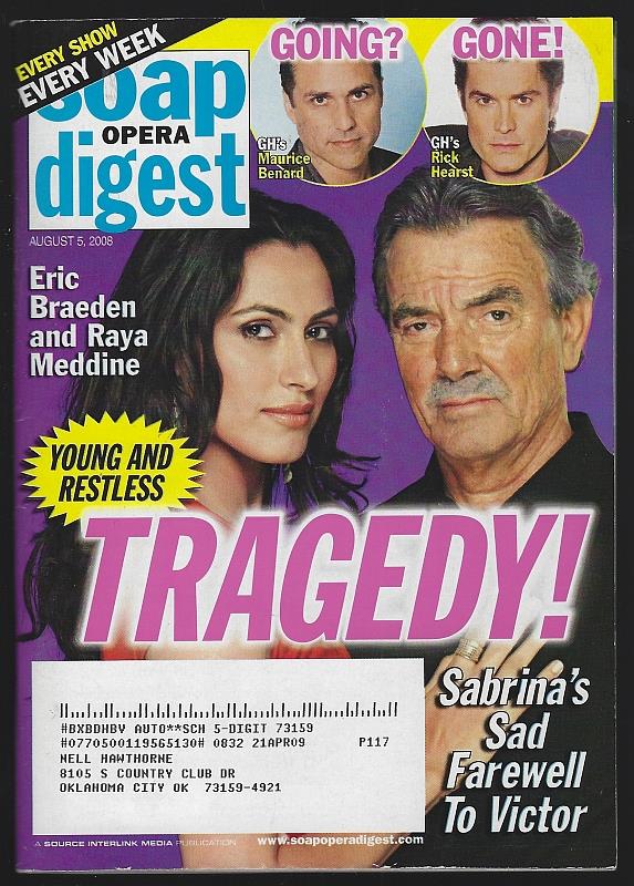 Image for SOAP OPERA DIGEST AUGUST 5, 2008